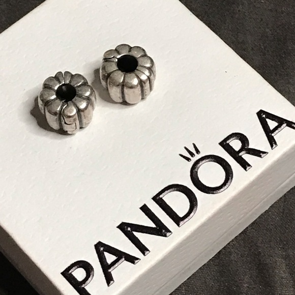 Authentic Pandora Clip Charm Pair - Picture 1 of 2